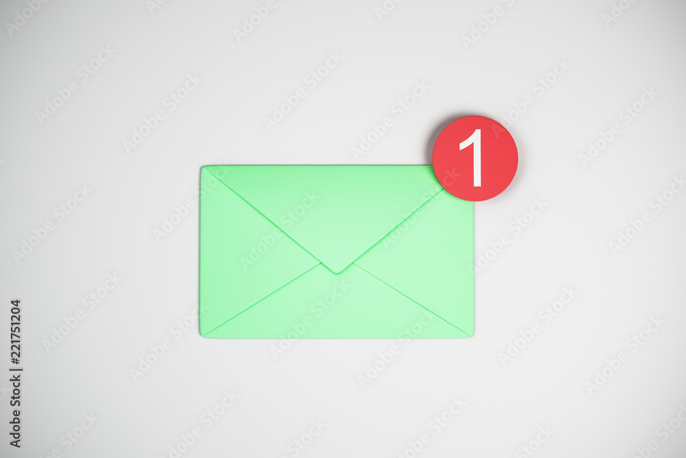 一个绿色电子邮件图标