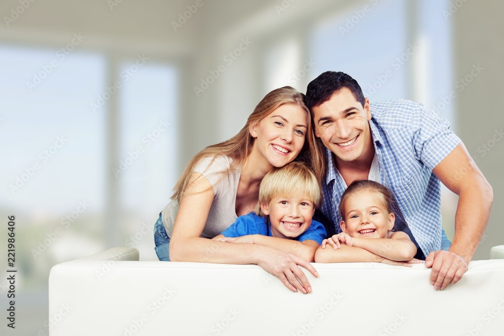 美丽的微笑家庭背景