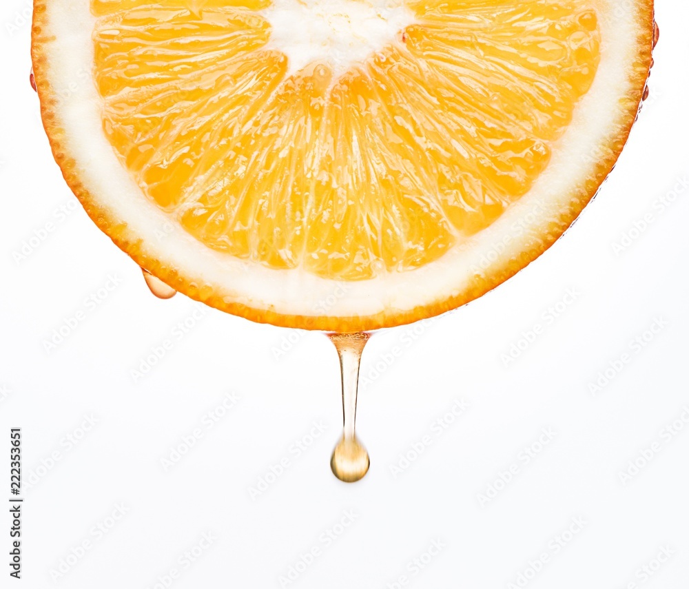 橘子片滴汁