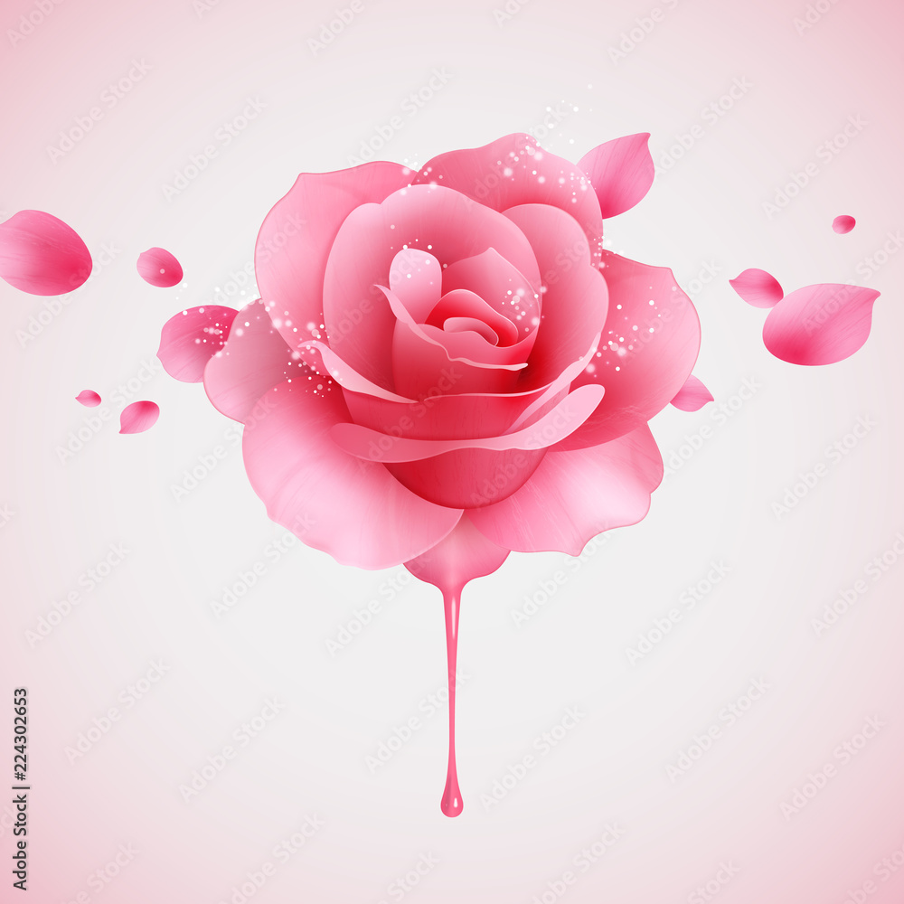 粉色闪亮玫瑰