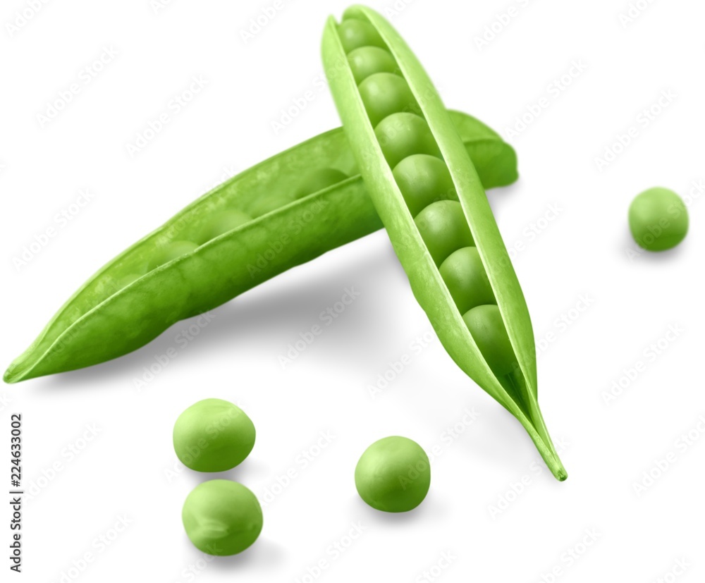 豆荚里的绿豌豆