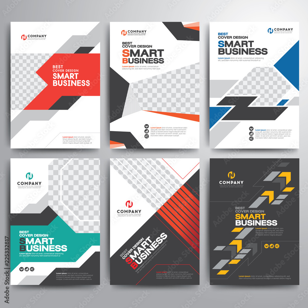 Set of Business cover brochure template smart concept