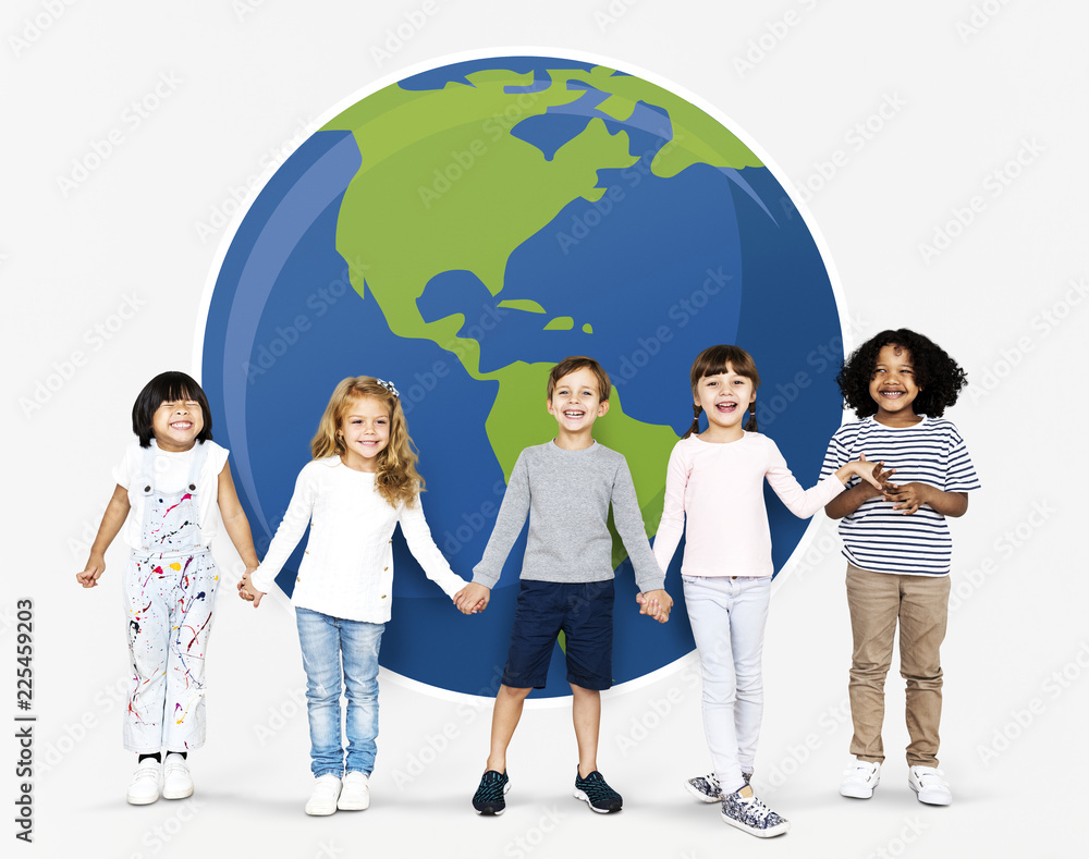 多样化的孩子传播环境意识