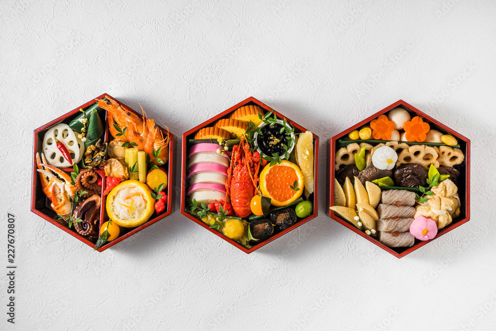 おせち料理 General Japanese New Year dishes(osechi)
