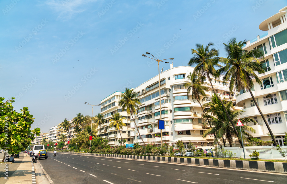 印度孟买海上大道上的建筑