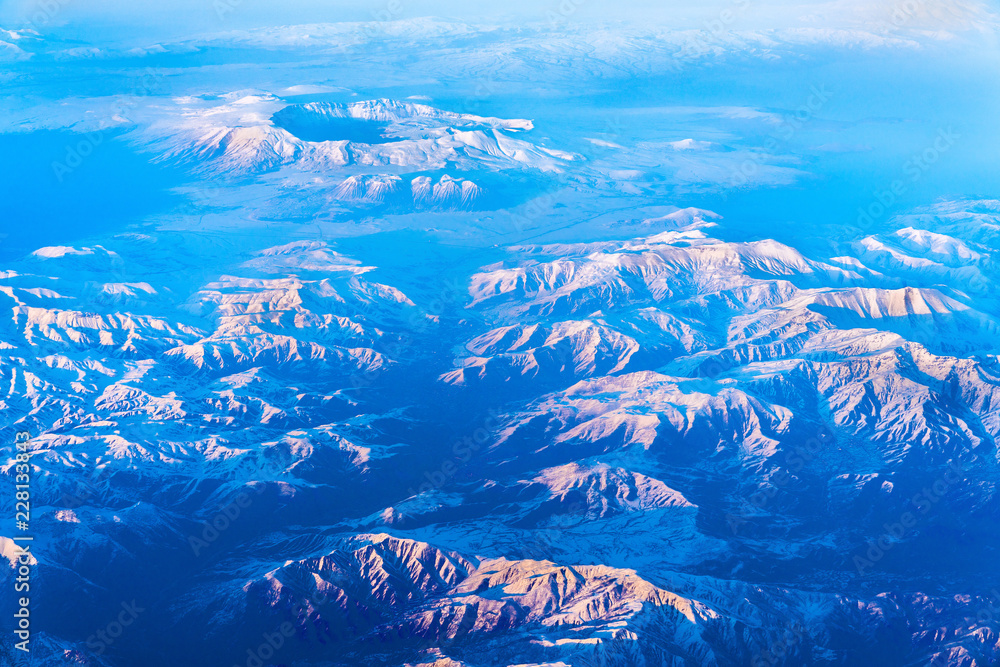Aerial view of mountains in Northern Anatolia, Turkey