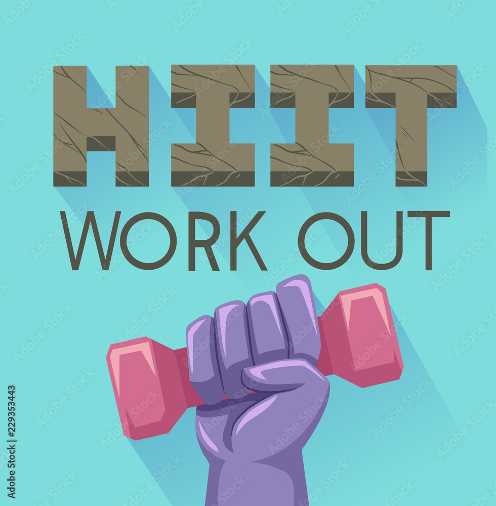 Hand Workout Dumbbell Illustration