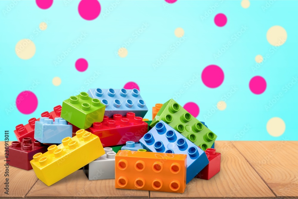 玩具积木彩色儿童背景积木