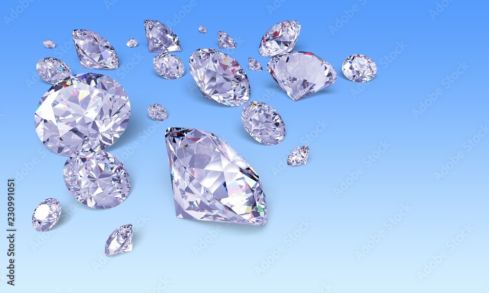 美丽闪亮的水晶（钻石），与世隔绝