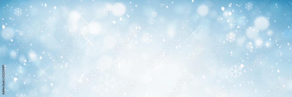 抽象的冬季背景是雪花，圣诞节背景是大雪，雪花纷飞