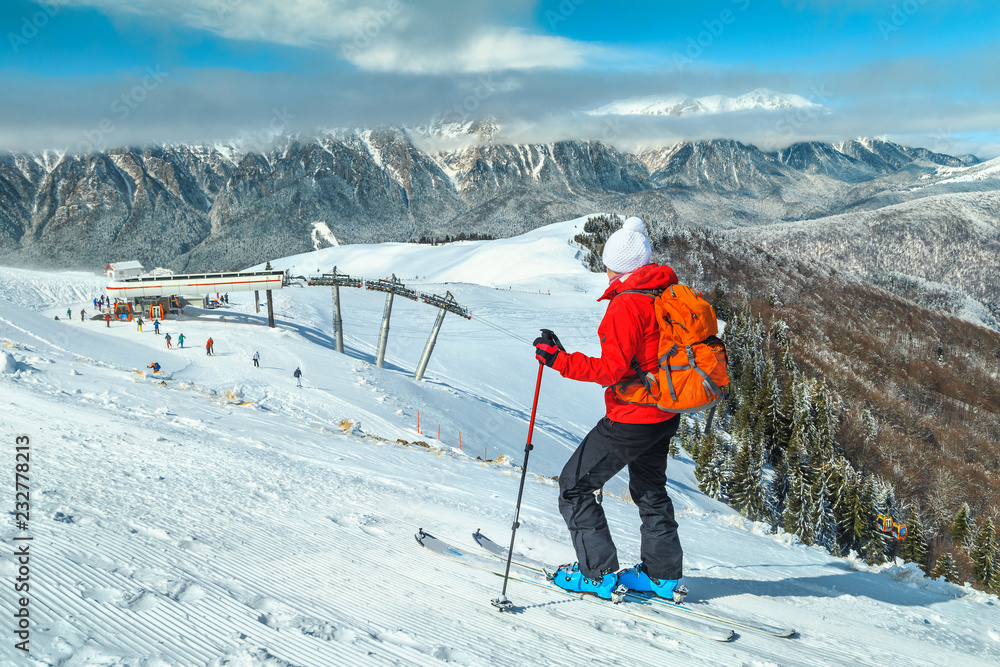 罗马尼亚阿祖加喀尔巴阡山脉普拉霍瓦山谷滑雪胜地