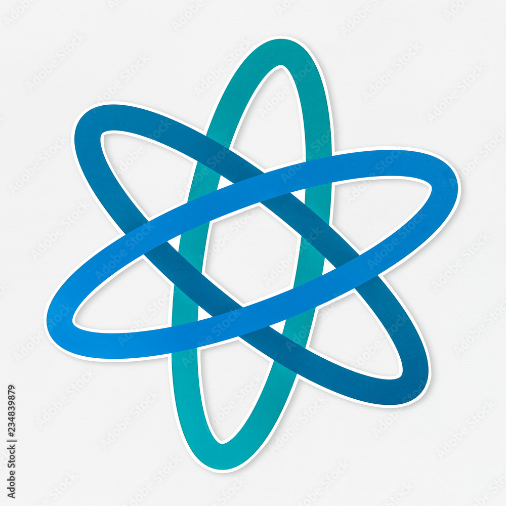 科学的蓝色原子分子符号