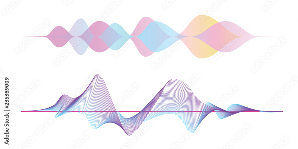 数字音频音乐均衡器。数字音乐播放器波形，用于声音技术的hud或