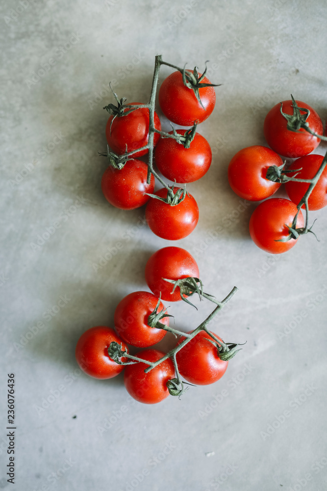 Fresh organic cherry tomatoes food recipe idea