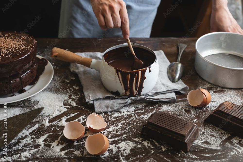 黑巧克力酱美食摄影食谱创意