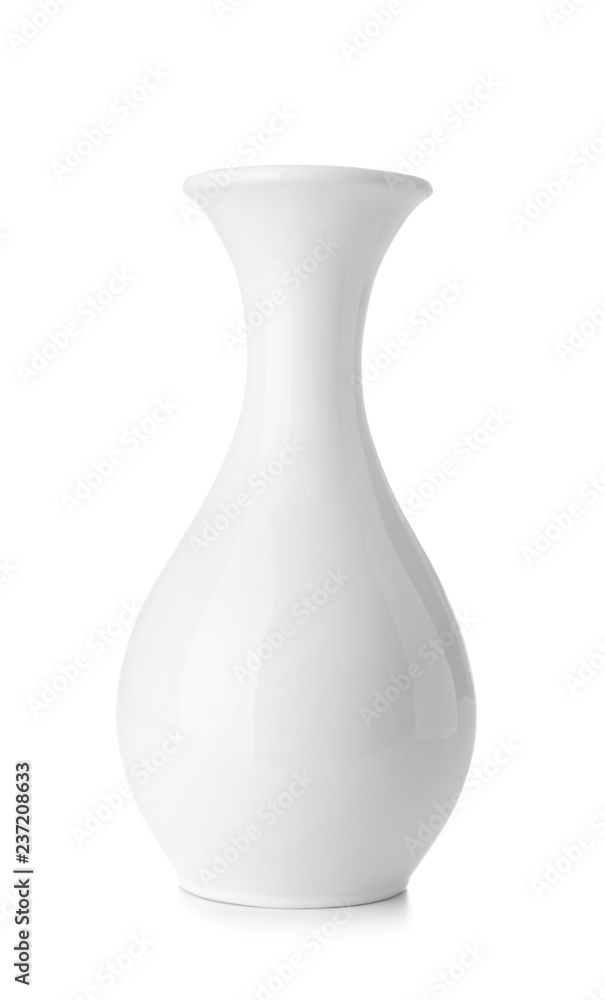 美丽的白底陶瓷花瓶