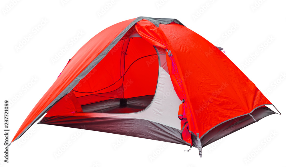 红色开放式旅游帐篷