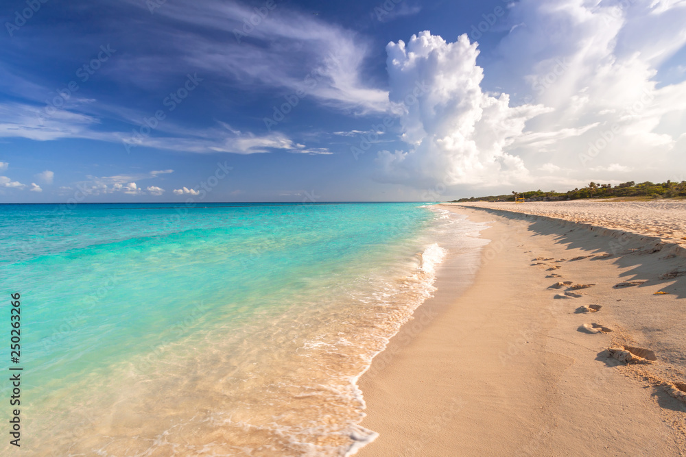 墨西哥卡门海滩美丽的加勒比海海滩