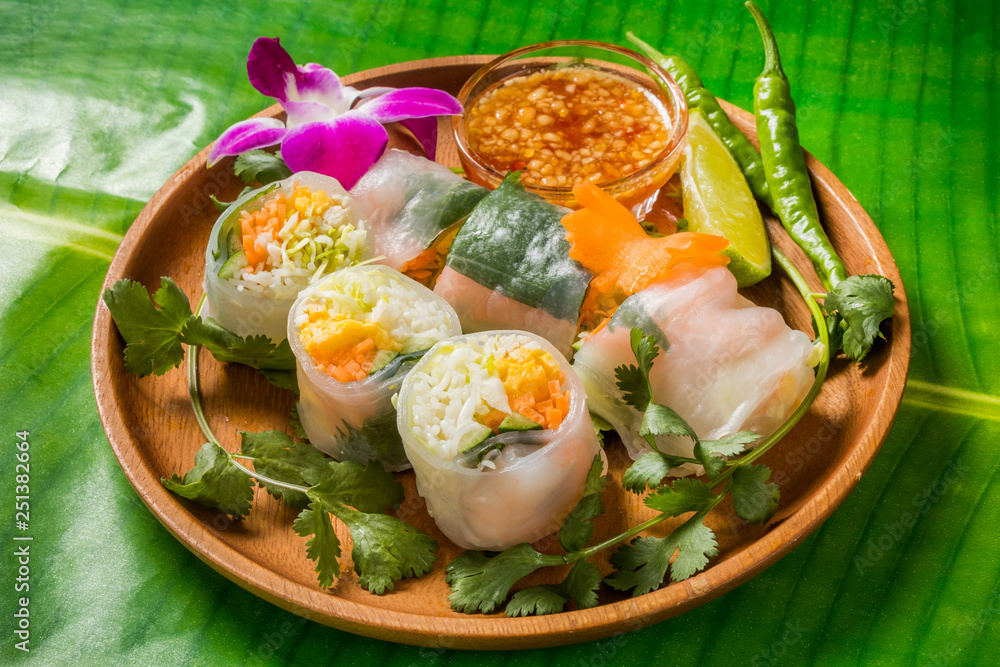 タイの生春巻き　 Thai foods Non Fried Spring Roll