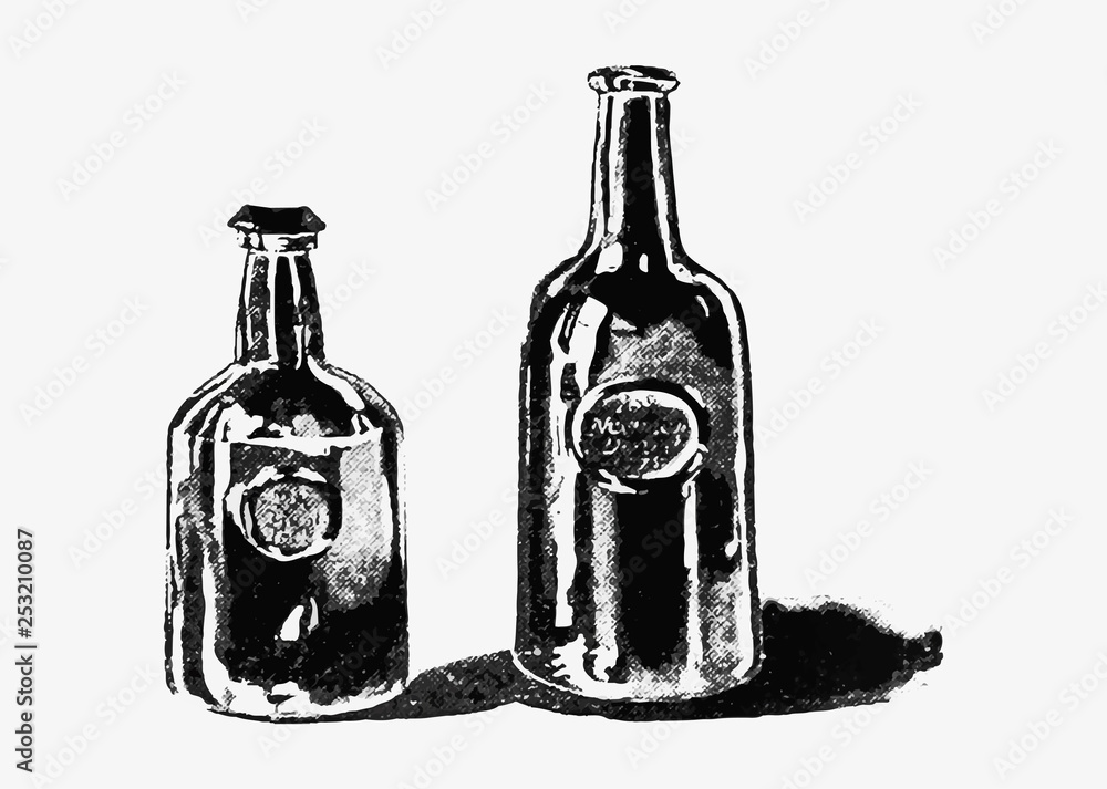 酒精瓶复古设计