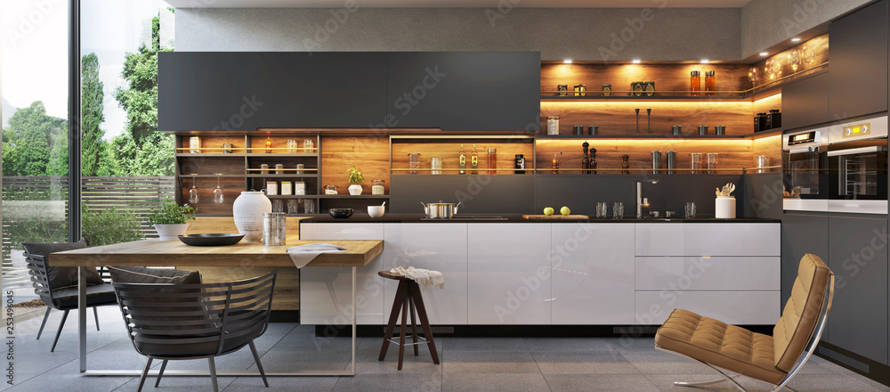 Modern luxury kitchen interior design	