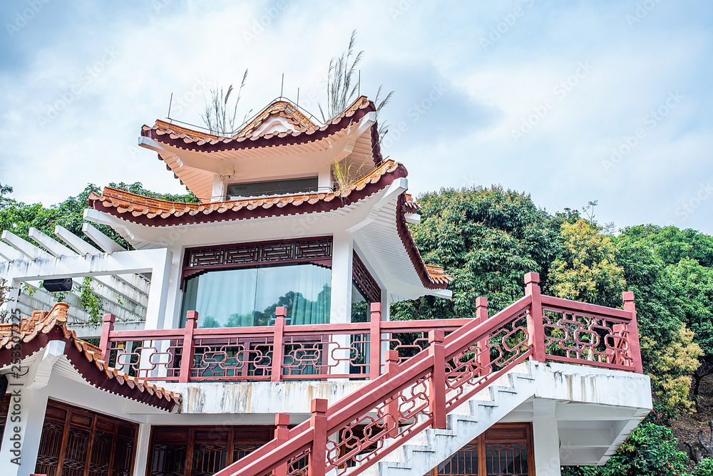深圳仙湖植物园盆景园古建筑庭院
