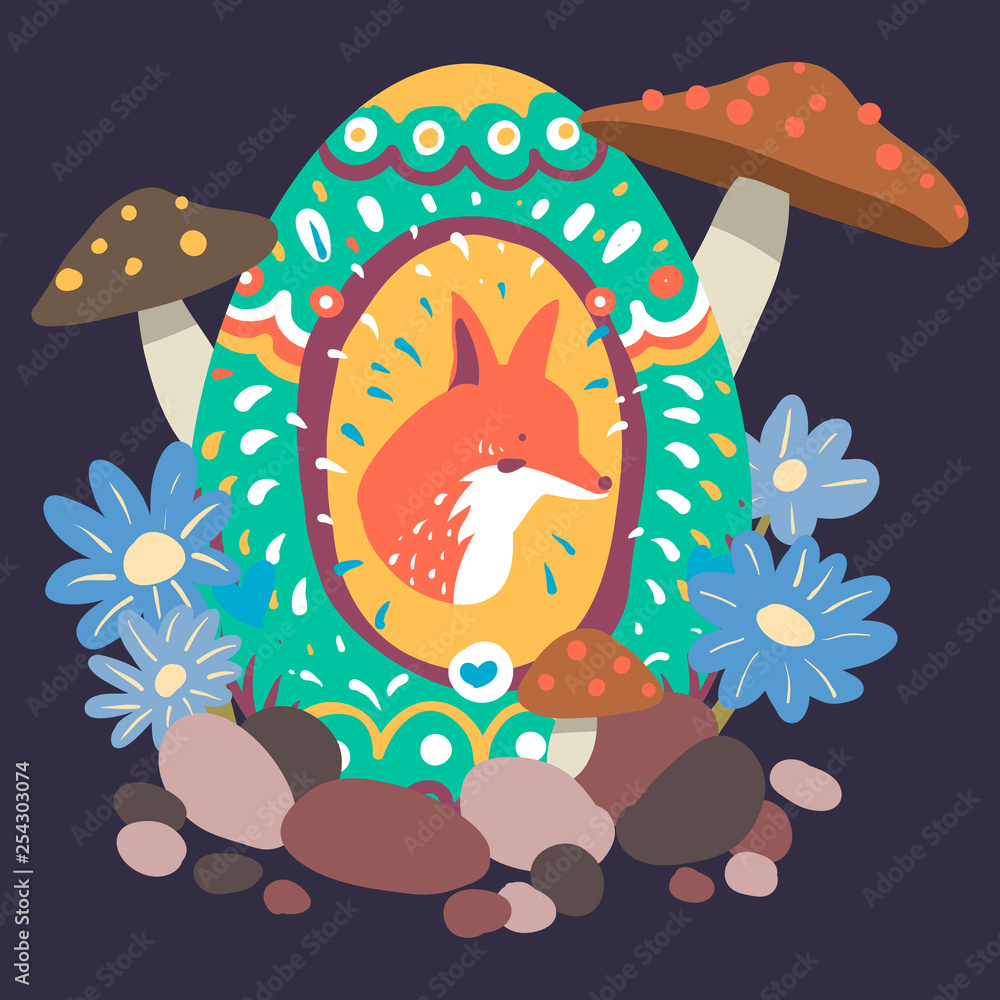 复活节彩蛋设计插图