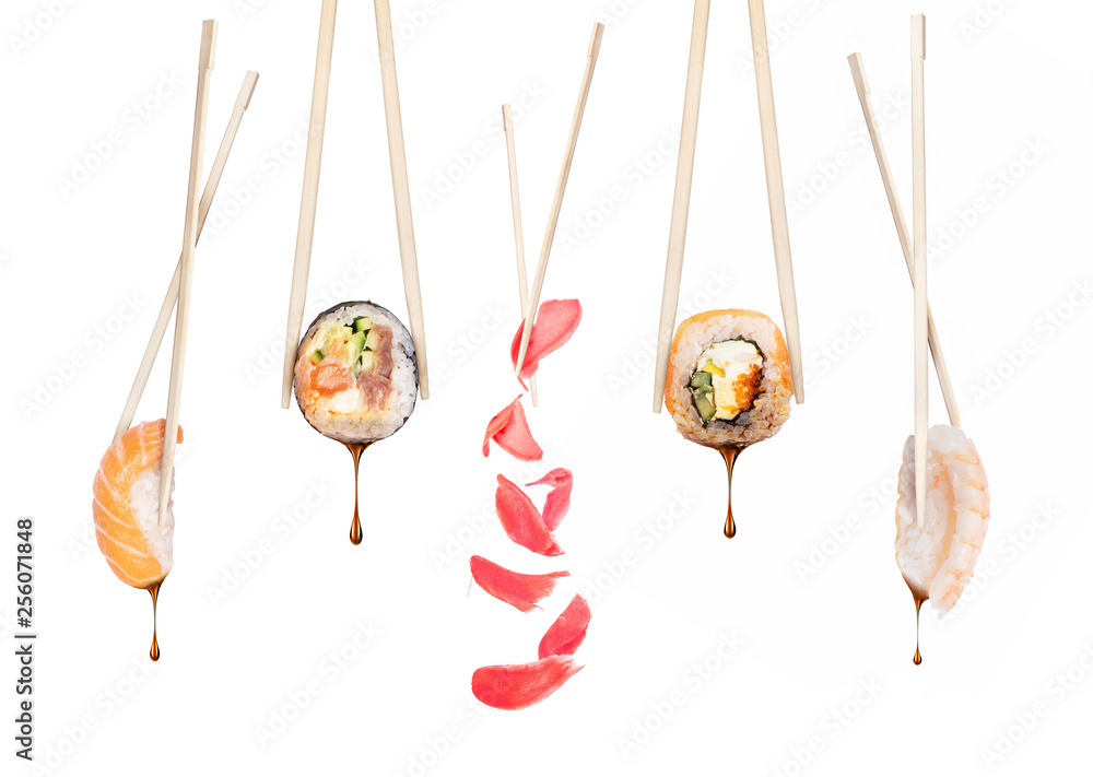 白底筷子寿司卷套装