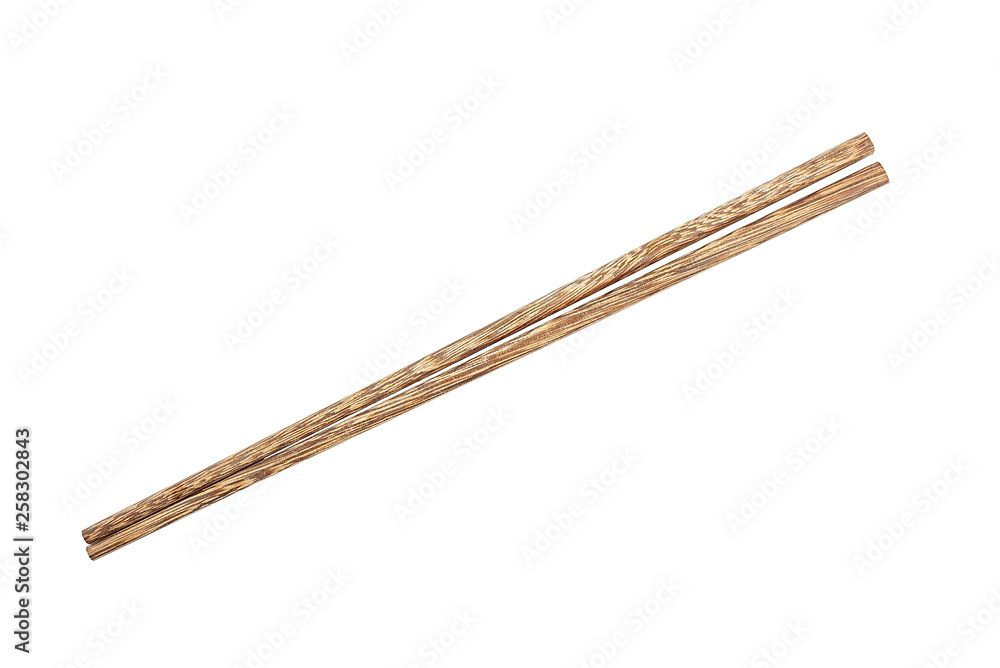 a pair of chopsticks on a white background