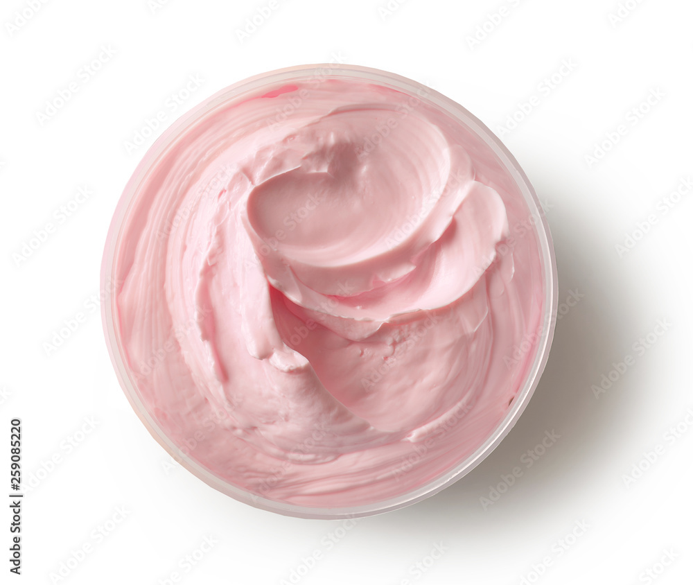 粉色化妆霜