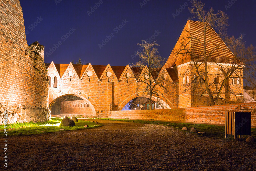 波兰托伦夜间条顿骑士城堡遗址