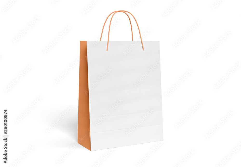 空白购物袋实物模型隔离三维渲染