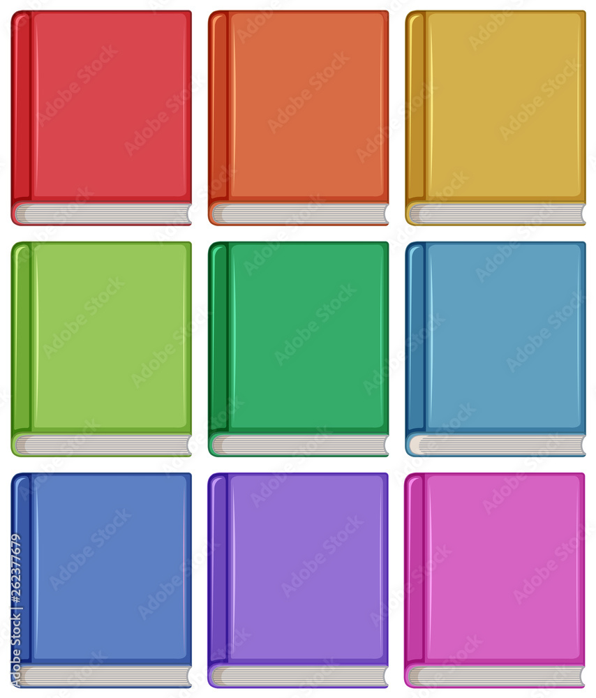 Set of different book cover