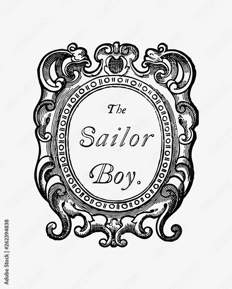 The sailor boy vintage drawing