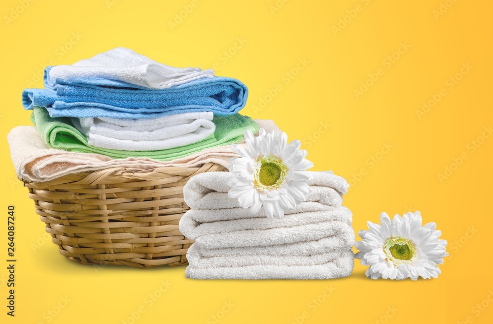 Laundry Basket with towels