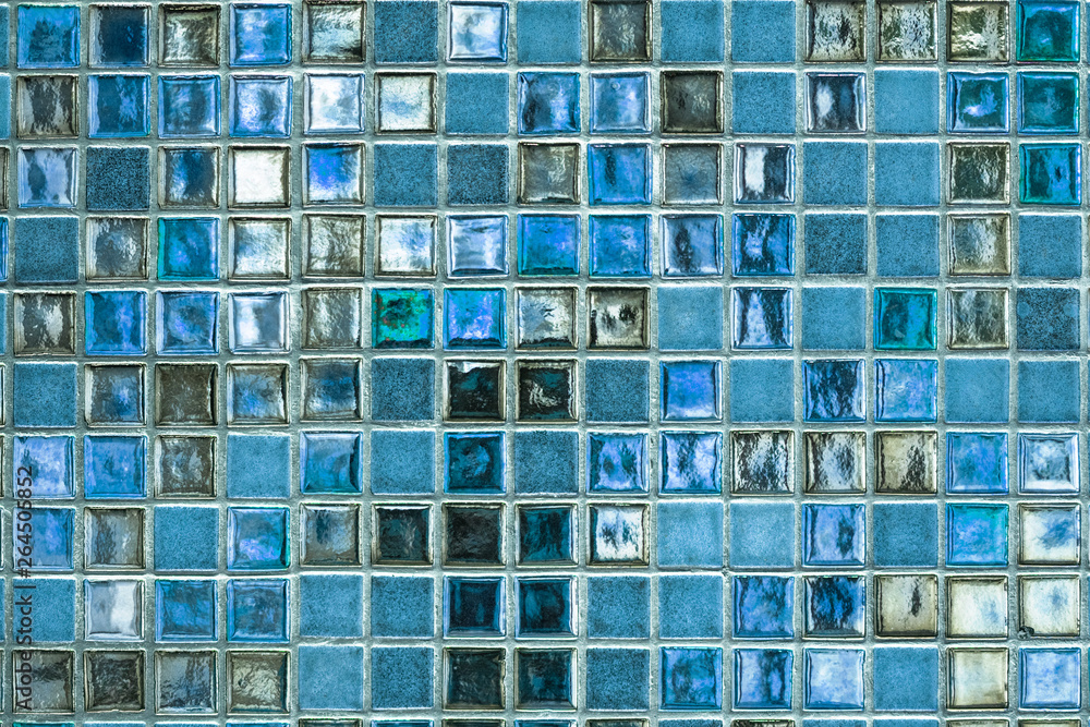 蓝色马赛克瓷砖
