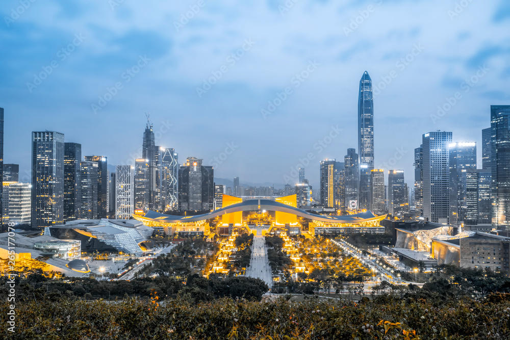 深圳城市夜景与建筑……