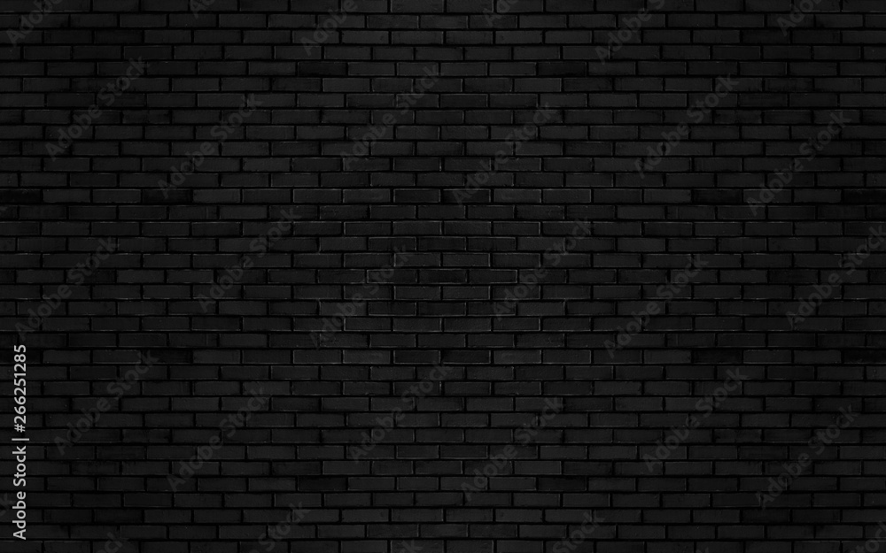 黑色砖墙用于砖砌背景设计。