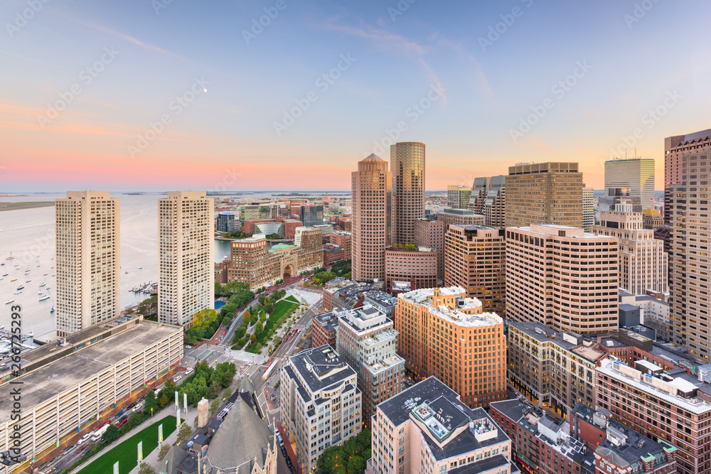 美国马萨诸塞州波士顿市中心城市景观
