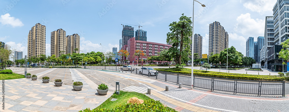 中国深圳市龙华区红山街道城市景观全景图