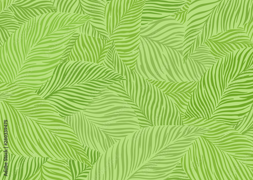 Abstract leaf pattern background. Vector illustration background. For print, textile, web, home deco