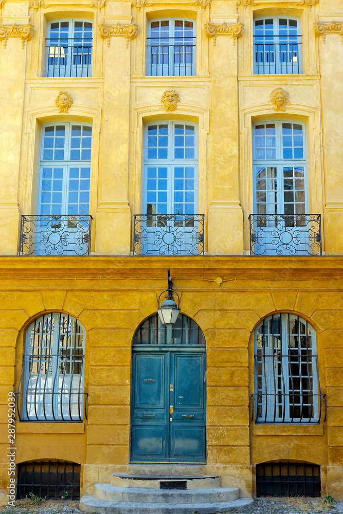  facade of mediterranean building with stone
