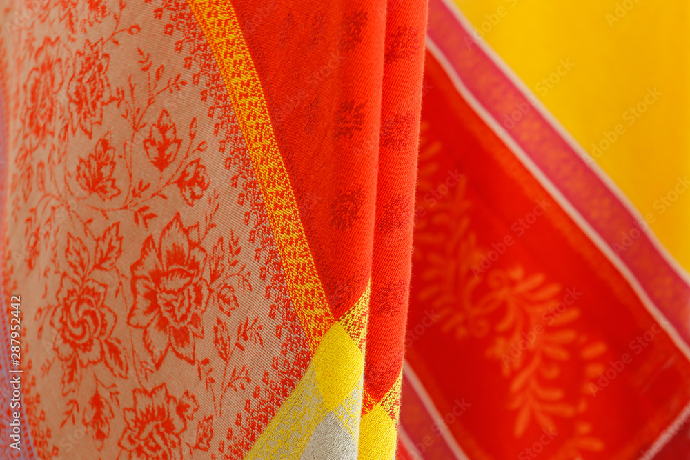 fabrics with Provencal pattern  sold In french market  