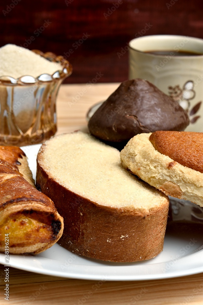 传统甜面包，由手工制作的veracruzanas制成，面包的名称是巧克力panc