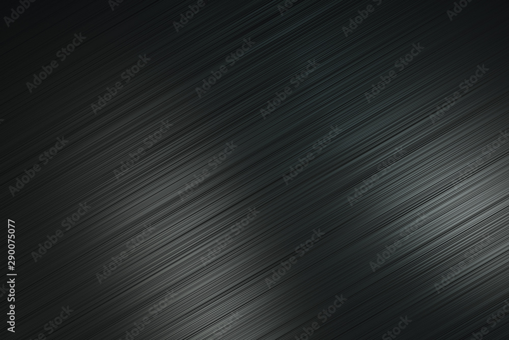 Abtsract背景，黑色抛光金属斜线，带光点。