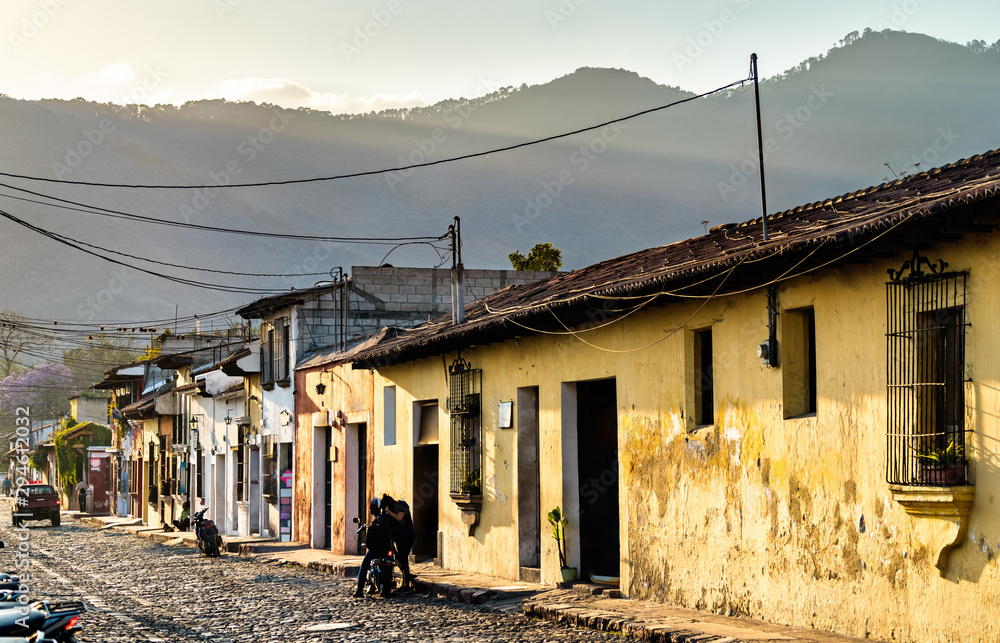 危地马拉安提瓜的传统房屋