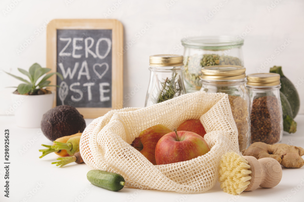 Zero waste shopping, Recycling, Sustainable lifestyle concept