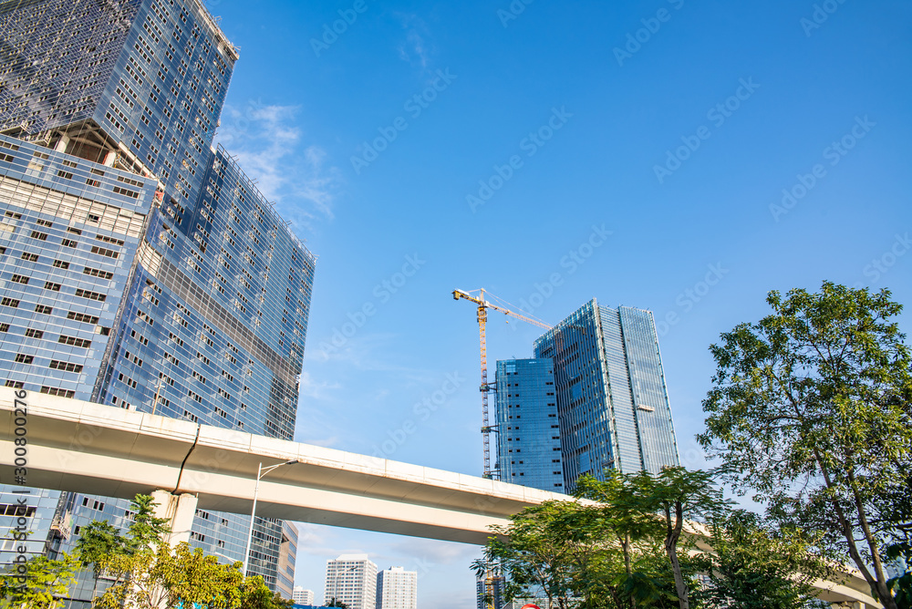 中国广州南沙保税区在建CBD办公楼