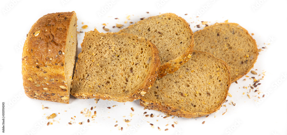 Fresh Homemade bread grain diet for health food from natural flour, good for everyones breakfast on