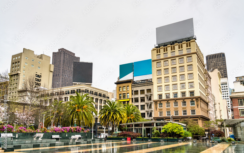 Historic buildings in Downtown San Francisco, California